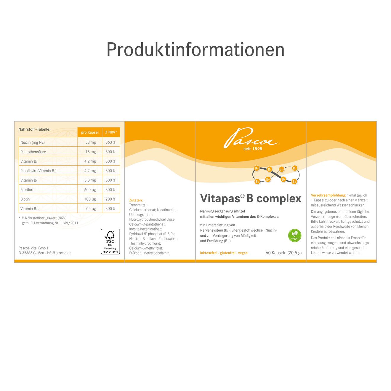 Vitapas B complex Produktinformationen